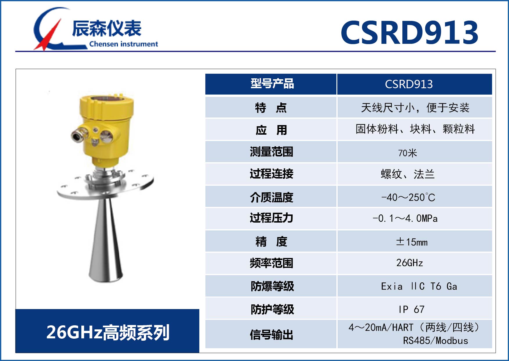 高頻雷達(dá)式物位計CSRD913 高頻雷達(dá)式物位計CSRD913