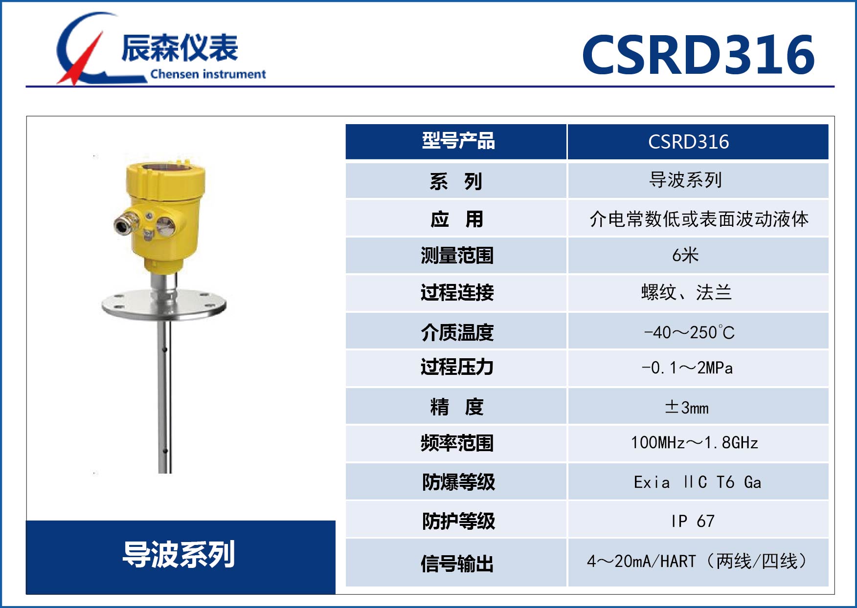 導(dǎo)波雷達(dá)物位計(jì)CSRD316 導(dǎo)波雷達(dá)物位計(jì)CSRD316