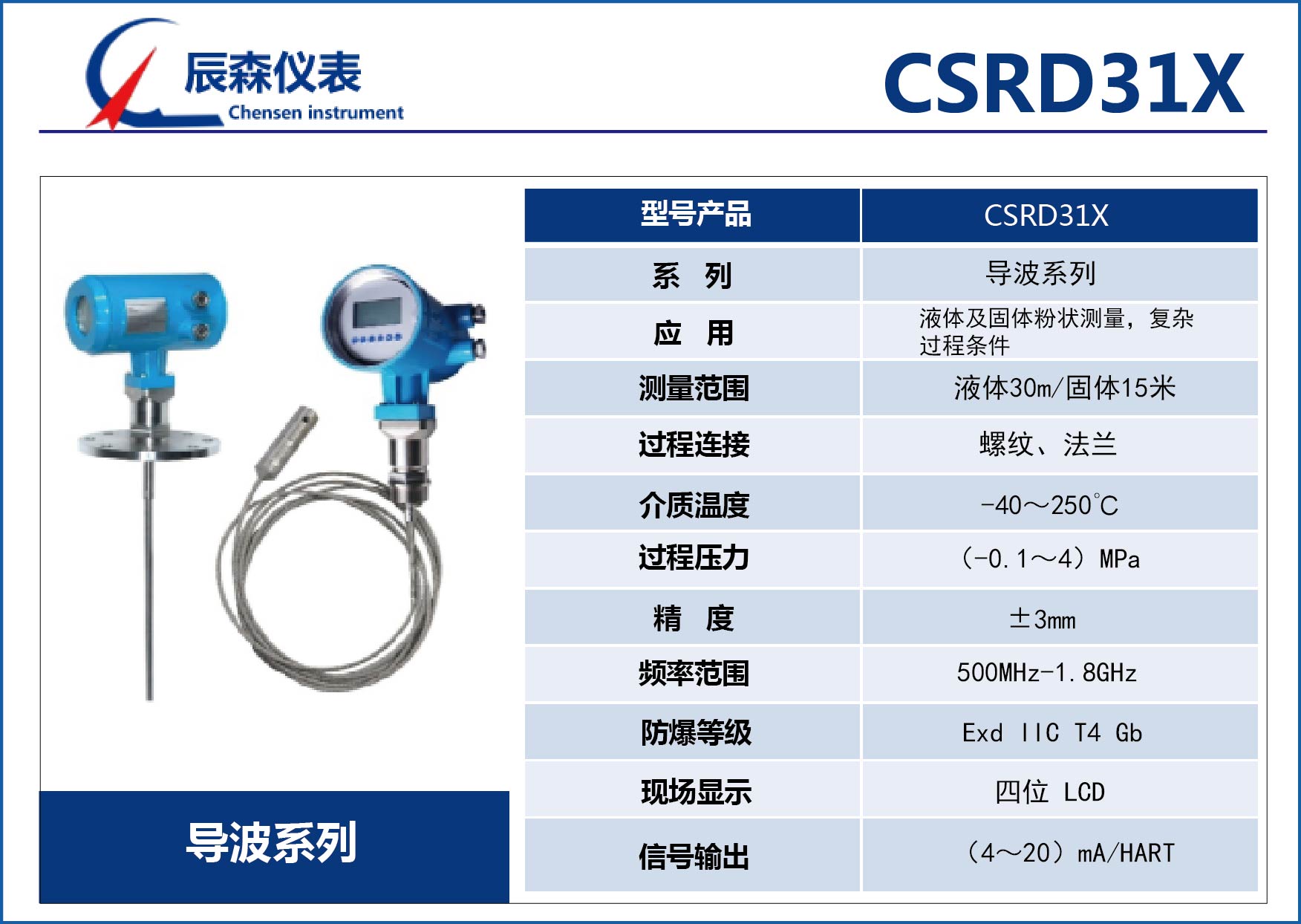 邯鄲導波雷達物位計CSRD31X